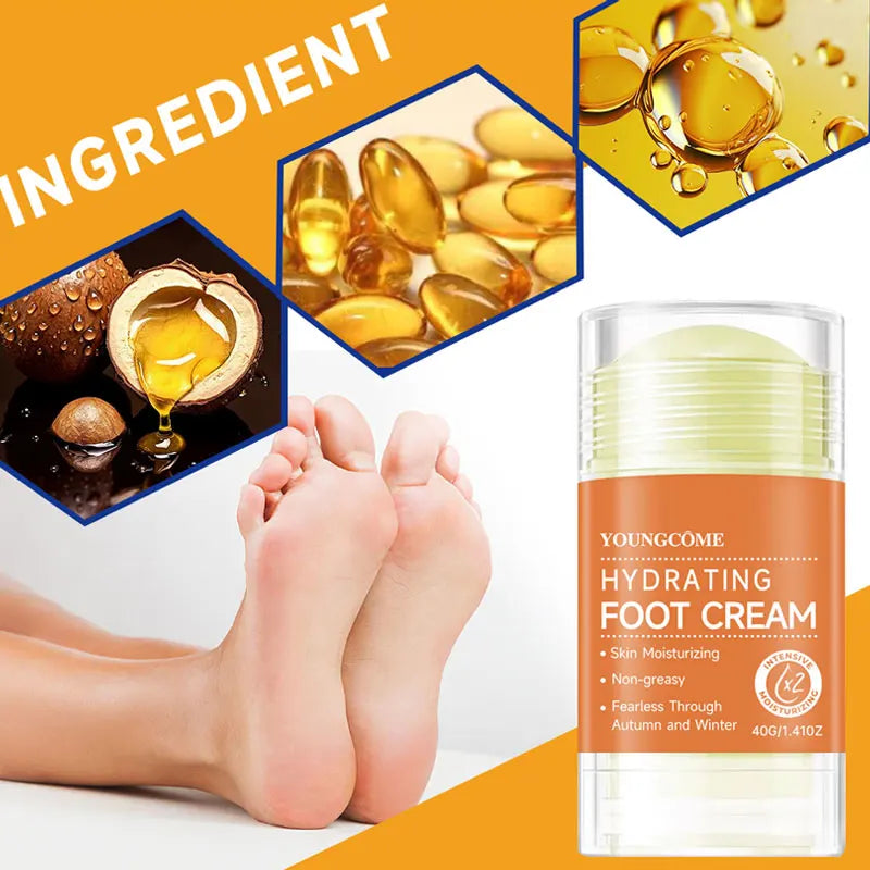 Hydrating Foot Cream Care Nourishing Cream Non-greasy Foot Cream Removal Dead Skin Moisturizing Improving Dryness and Roughness Quake