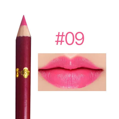 YALAIYI 12-color Lip Liner Pencil Waterproof and Colorfast for Beginners Easy To Use Lip Liner Pen Lip Liners Foggy Color Quake 9