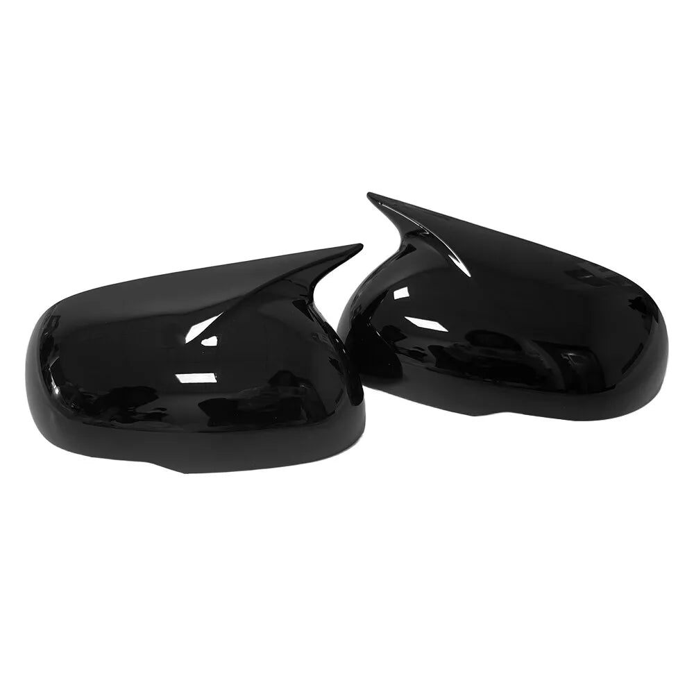 For Kia Soul 2019-2025 Car Sticker Rearview Side Mirror Cover Wing Cap Exterior Door Rear View Case Trim Carbon Fiber Look Black Quake With Light Black