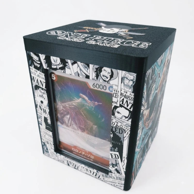New One Piece Zoro 3D Printed Card Storage Box Large Capacity Deck Holder Desktop Decor Organizer Anime Exquisite Gift for Fans Quake
