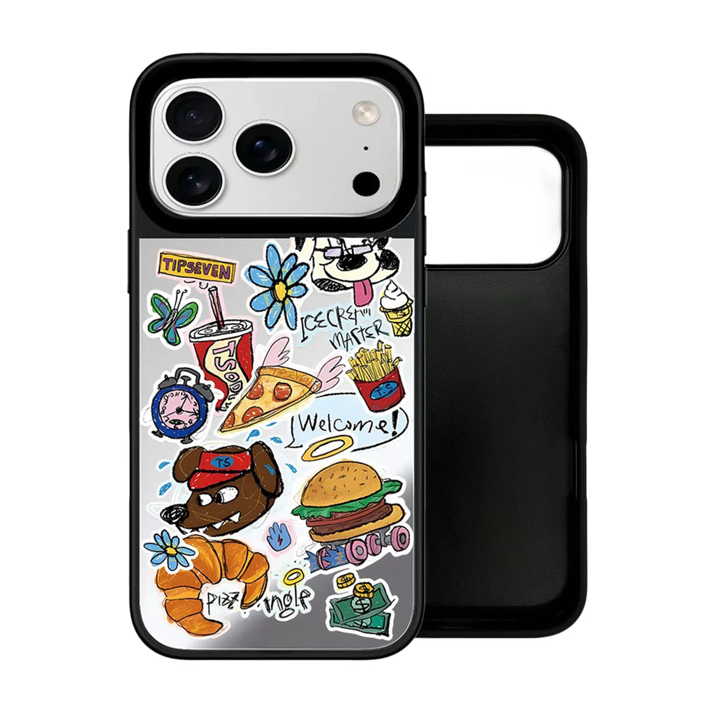 6090739 Mirror Surface Magnetic Phone Case Cover for IPhone 13 14 15 16 17 18 Pro Max Case Quake mirror (no magsafe) iPhone 13 Pro Max