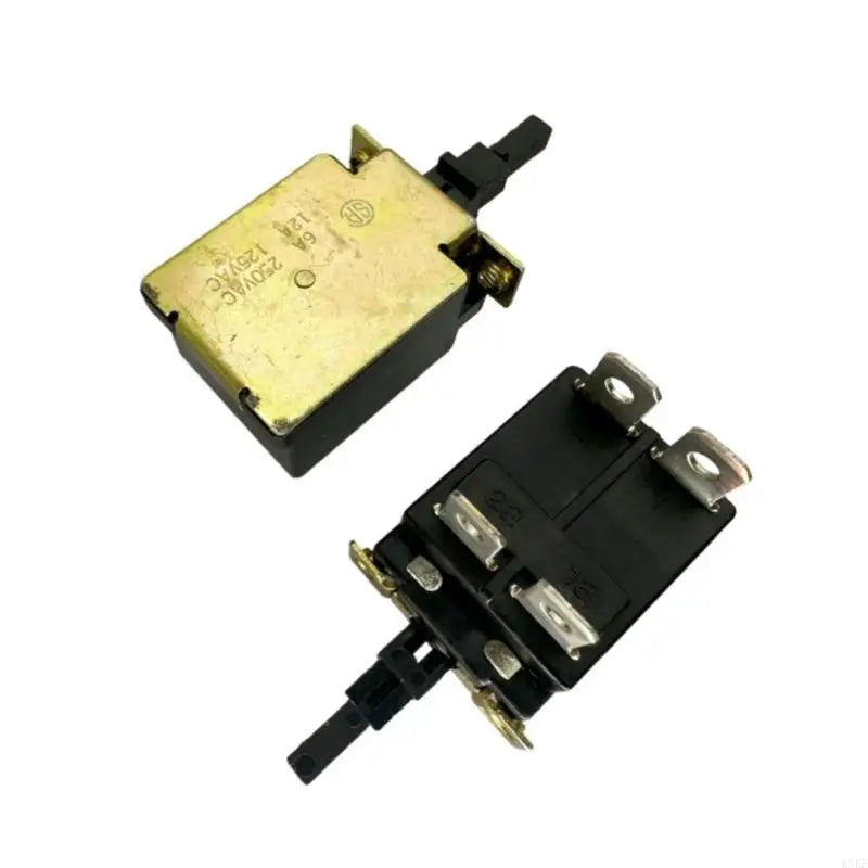 Press-to-Lock Power Button Component, 6A 250V Alternating Current with Latching Control, Molded Housing, and Metal Contact K1KF Quake