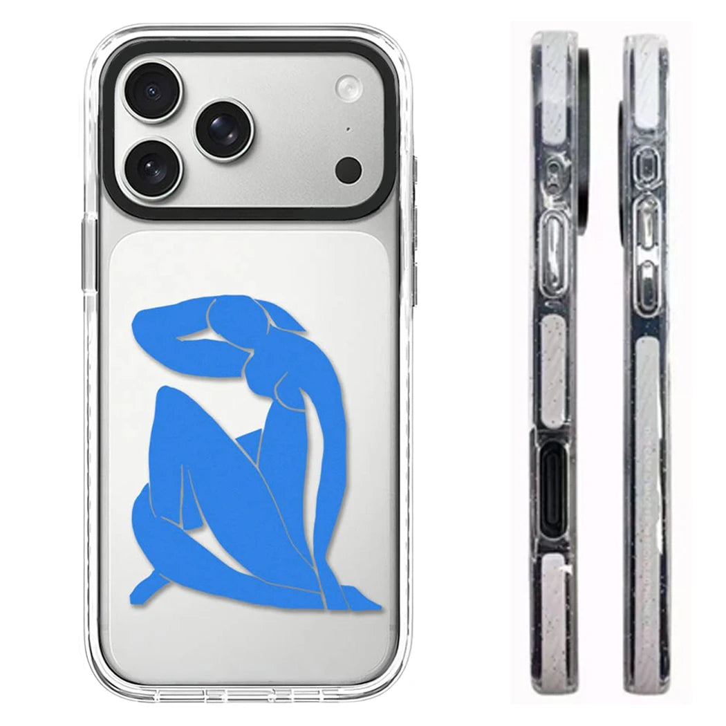 608246 White Border Magnetic Phone Case Cover for IPhone 14 15 16 17 18 Pro Max Case Quake white (MagSafe) 2 iPhone 18