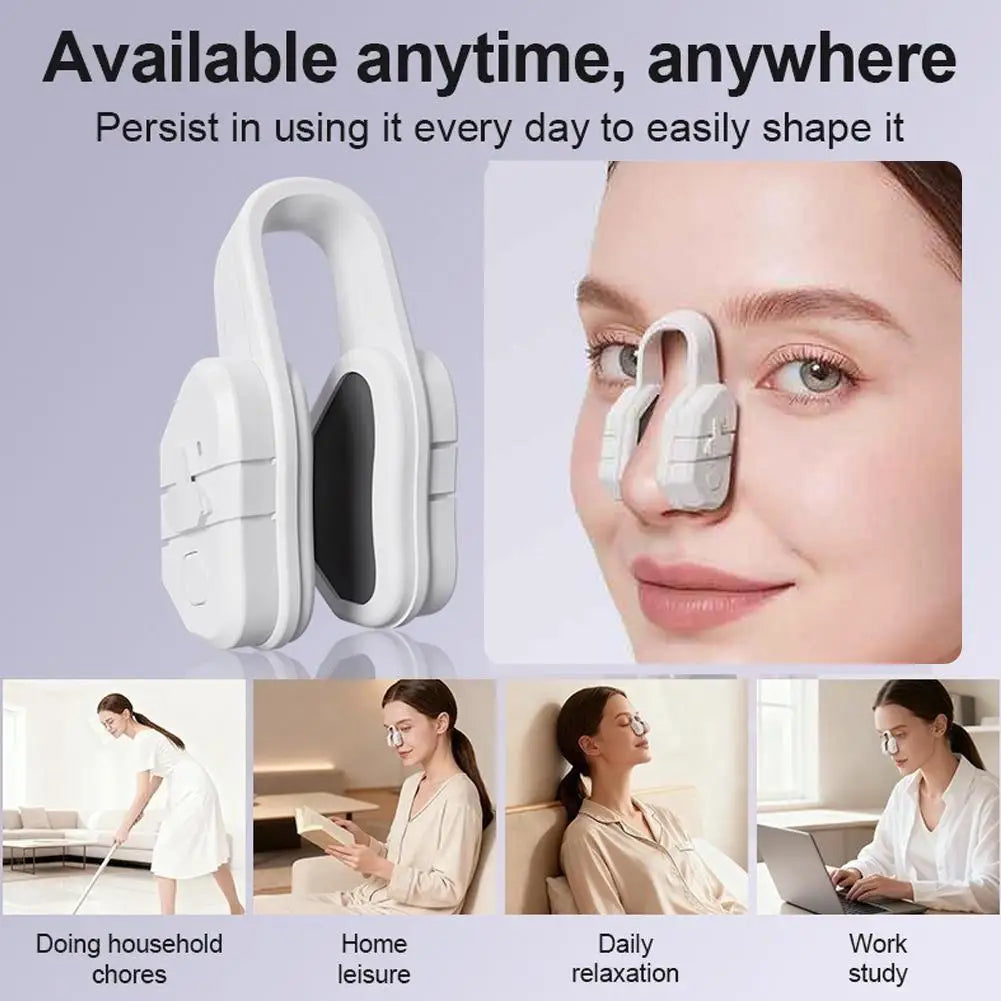 Japanese Nose Lifter EMS Microcurrent Vibration Silicone High Nose Bridge Sculpting Tool Women Daily Beauty Quake