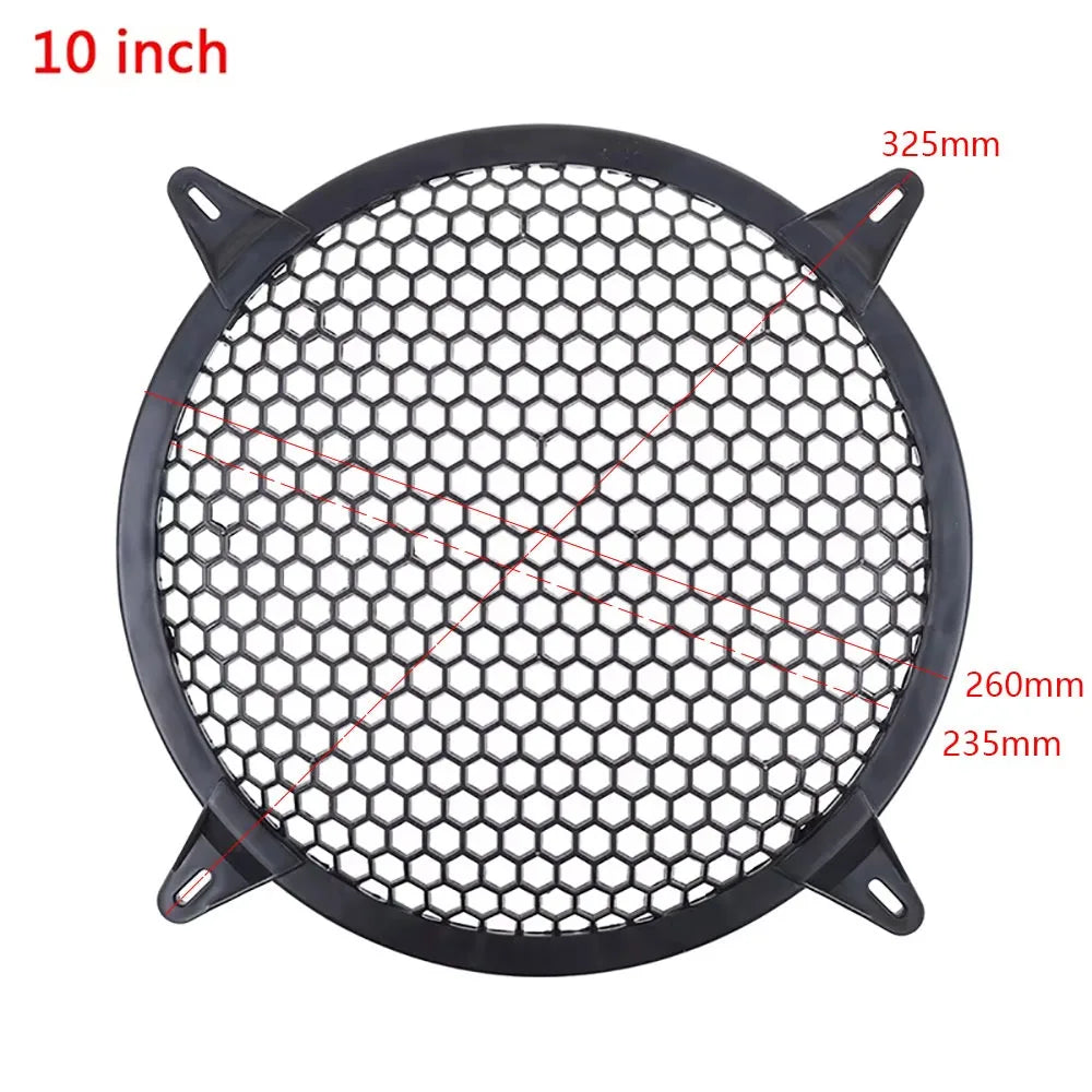 1Pcs New 4/6/8/10/12 inch Subwoofer Grill Round Replacement Mesh Net Plastic Speaker Grille Mesh Cover Speaker Accessories Quake 10 inch