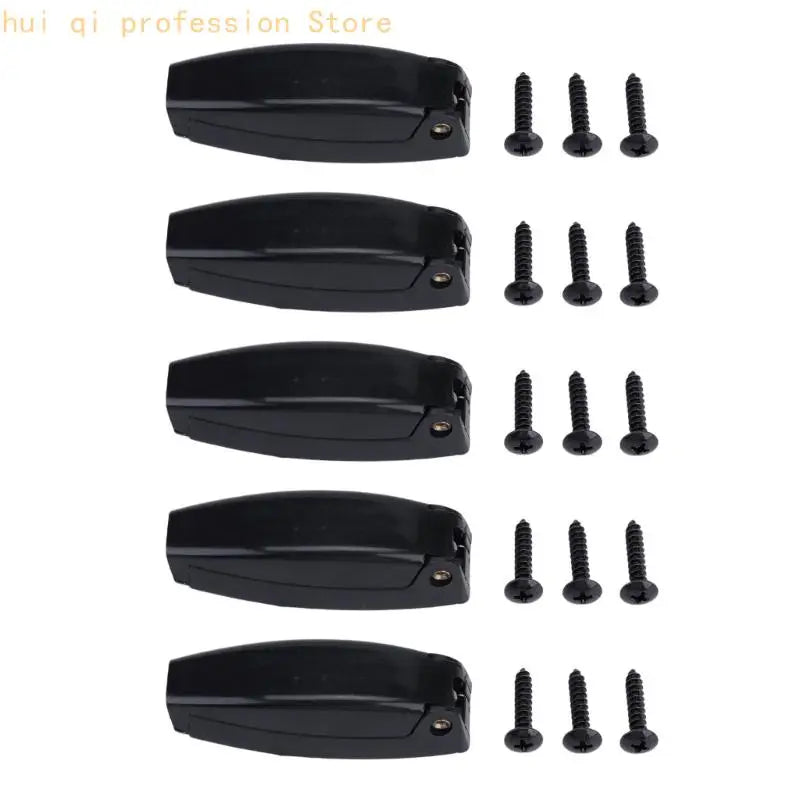 Boat Door Hardware Fastener Set, Spring Loaded ABS Parts for Trailers H8WE Quake Black CN