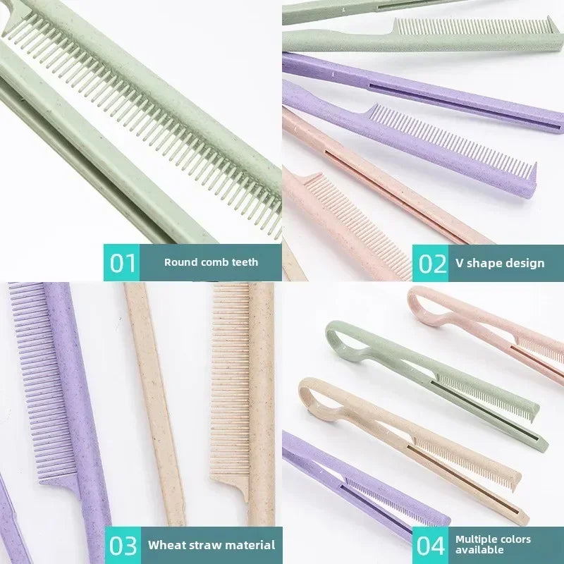 New V Shaped Hairdressing Comb Messy Hair Straightening Splint Comb Hair Styling Tool Special Portable for Hair Wigs Quake