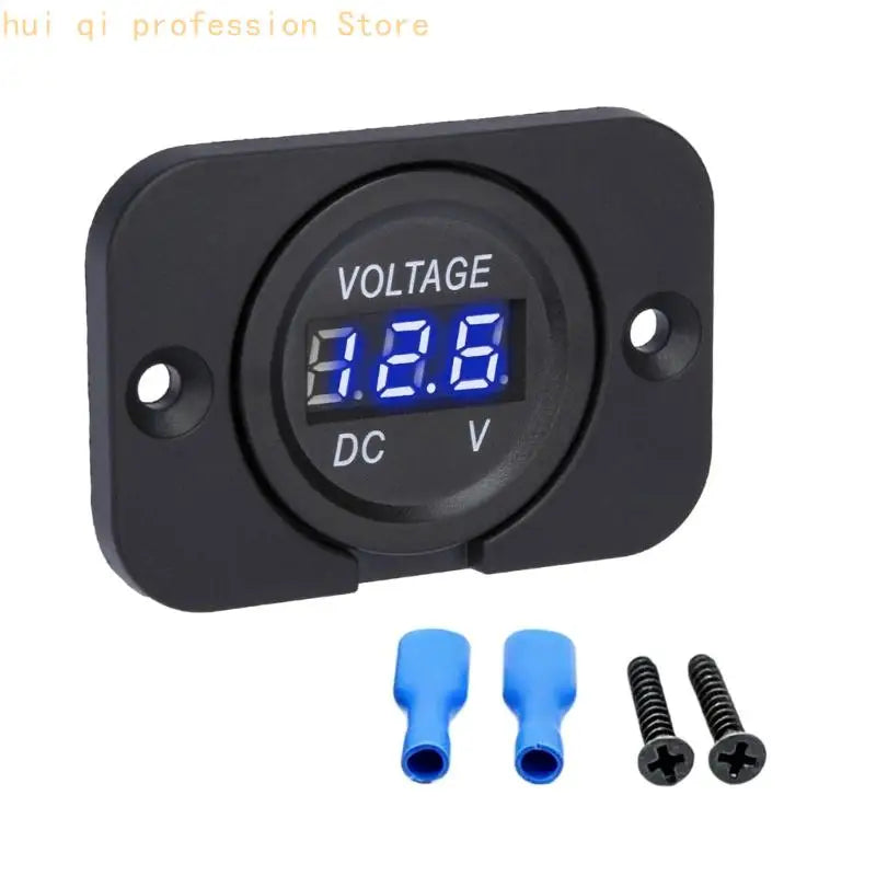 Car Battery Meter, Waterproof Digital Voltmeter For Car Truck Campers H8WE Quake Blue CN