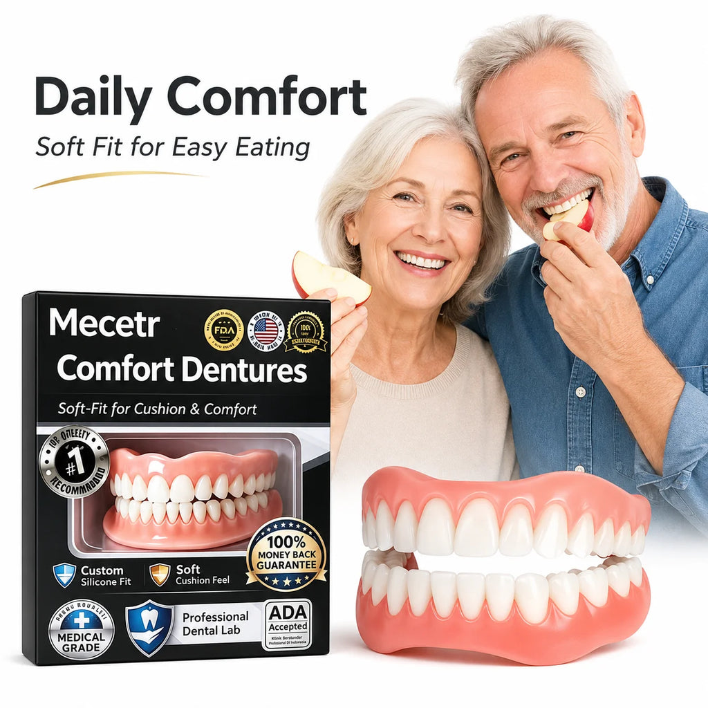 Adjustable Full Mouth Dentures for Adults Elderly Upper Lower Fake Teeth Set with Thermal Fit Beads Temporary Cosmetic Teeth Kit Quake