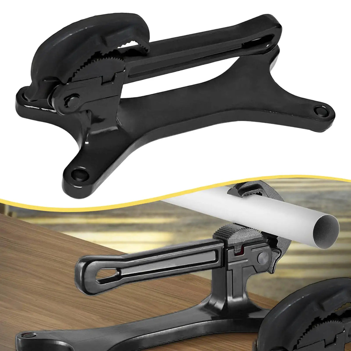 Pipe Vise Sturdy Easy to Use Practical,Non Slip for Holding Pipe Portable,Multifunction Tube Vice Manuel Pipe Clamp Self Locking Quake