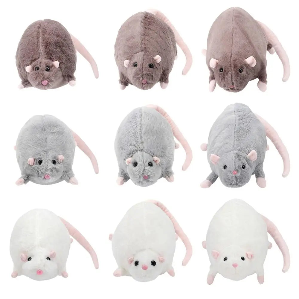 Cute 30/45/90cm Mouse Doll Plush Oversized Flower Branch Rat Doll Soft Cartoon Animal Figure Kids Gift Birthday Quake