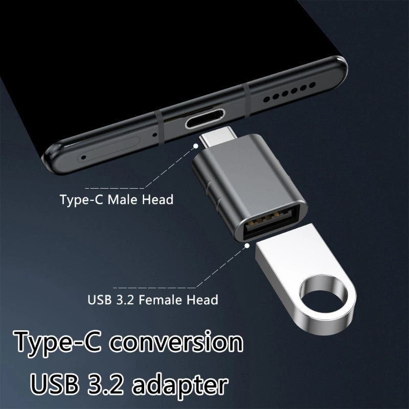 1Pair USB C To USB Adapter USB3.2 Female to Type C Male Adapter Support Up To 10Gbps Speed Charging For Various Devices K1KF Quake
