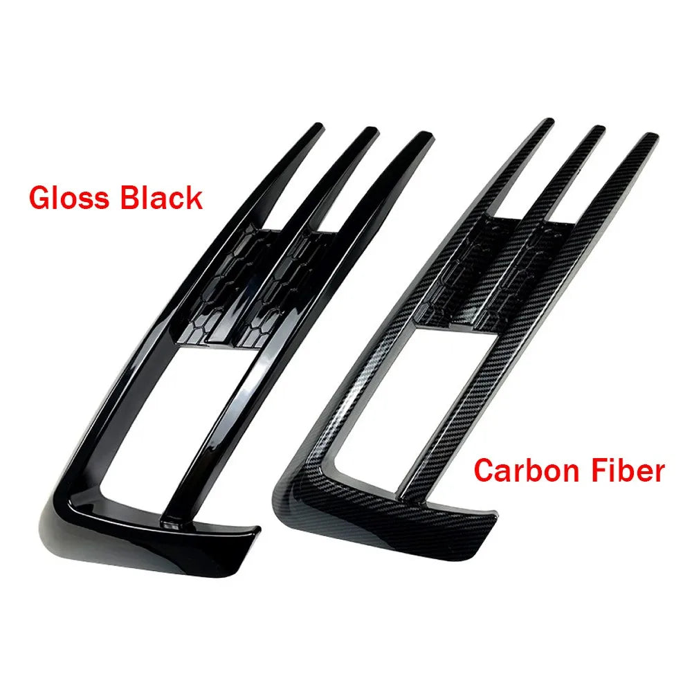 For Volkswagen Golf 7 MK7 2013-2016 Car Side Front Bumper Fog Light Grille Cover Trim Canards Kit Black ABS Carbon Look Black Quake