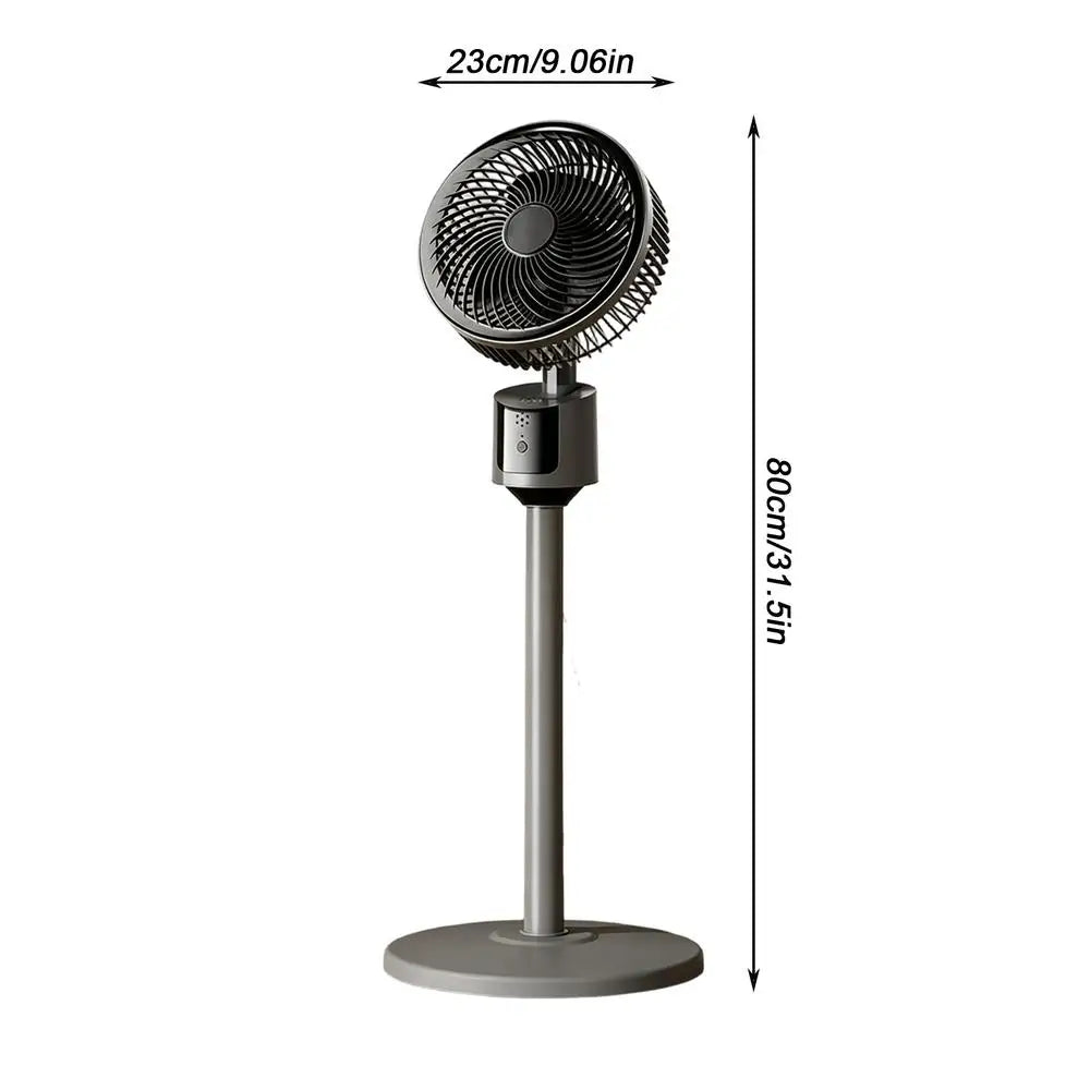 Floor Fans for Home 3 Speed Quiet Large Air Circulation Standing Cooling Fan Room Standing Powerful for Bedroom Study Office Quake Grey USB Type-C