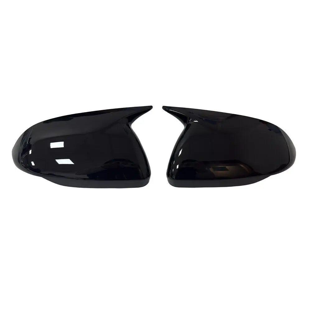 For Kia Rio 2018-2023 2x Car Sticker Rearview Side Mirror Cover Wing Cap Exterior Case Trim Accessories Vehicle Decoration ABS Quake No Light Black