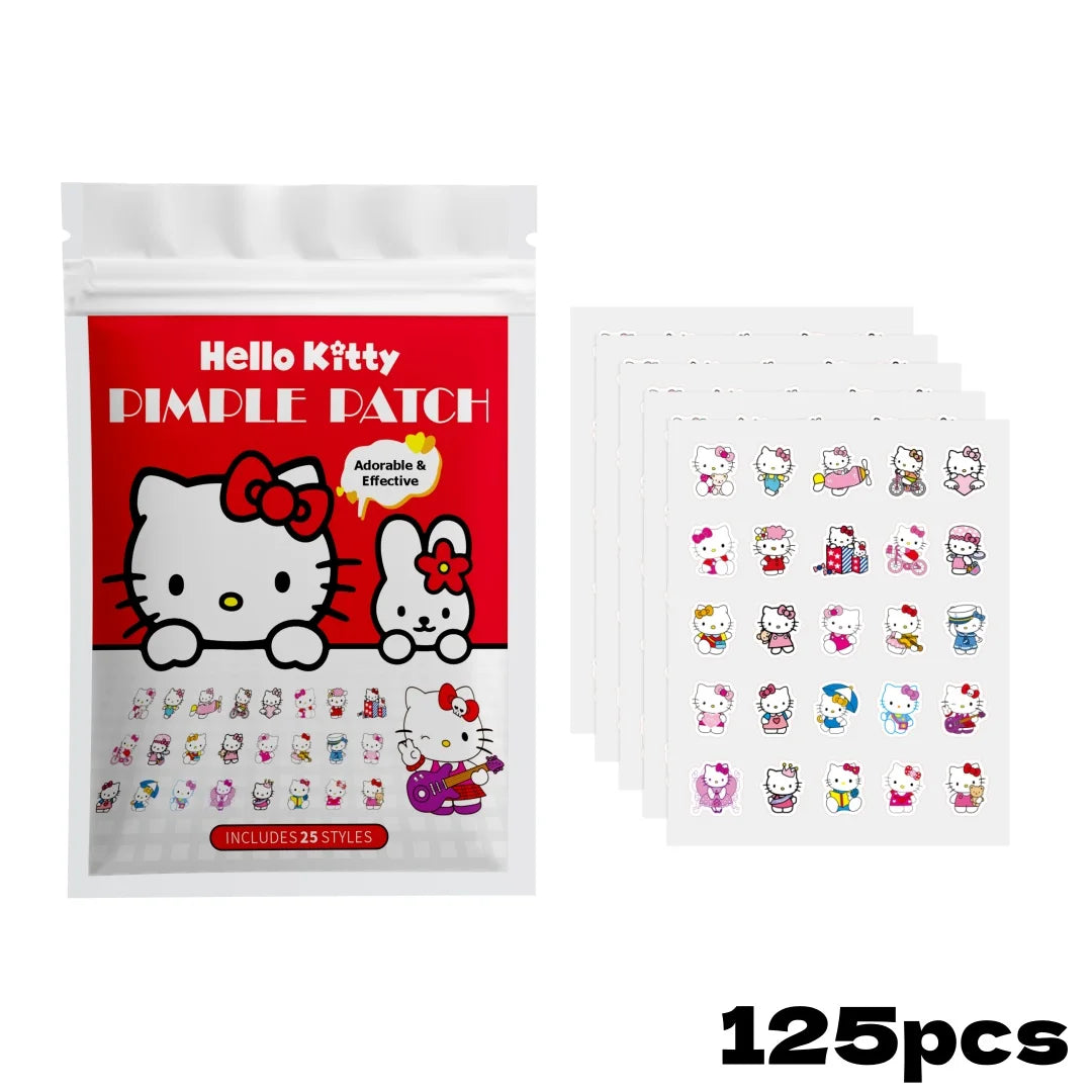 Sanrio Hello Kitty Acne patches, Cartoon acne patches, Acne cover-up stickers, Cute concealer stickers Quake MULTI 125pcs
