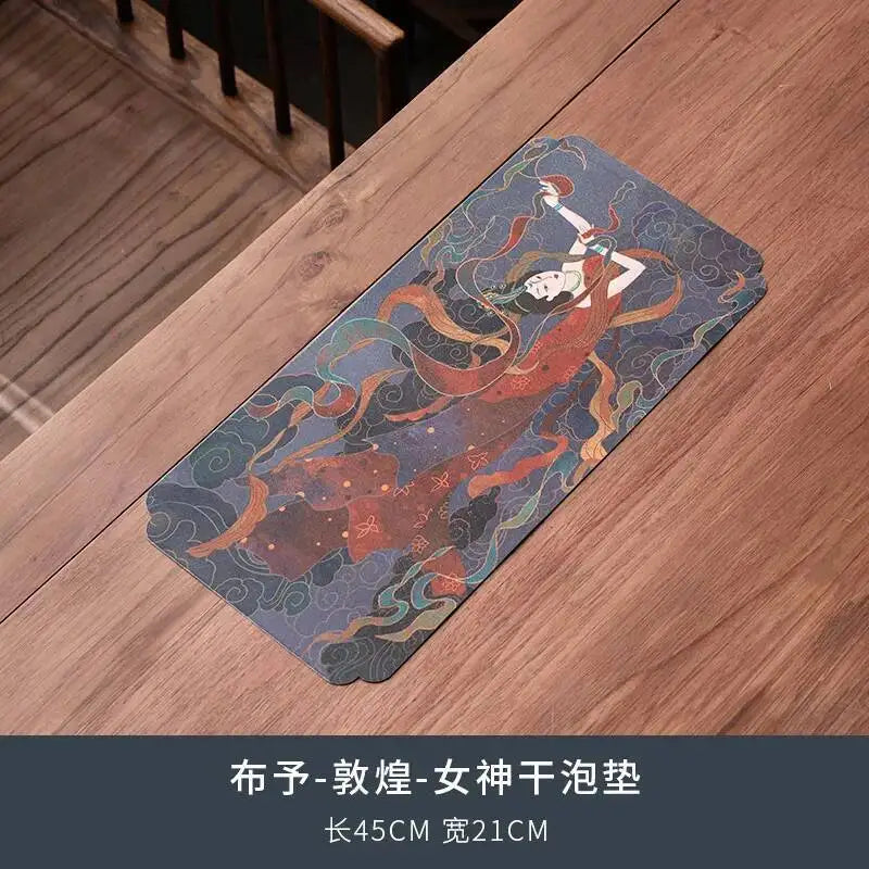 Dry Foam Mat Double-sided Tea Mat Tea Towel Tea Table Mat Teapot Mat Multi-use Tea Ceremony Quake Dry Foam Mat 1