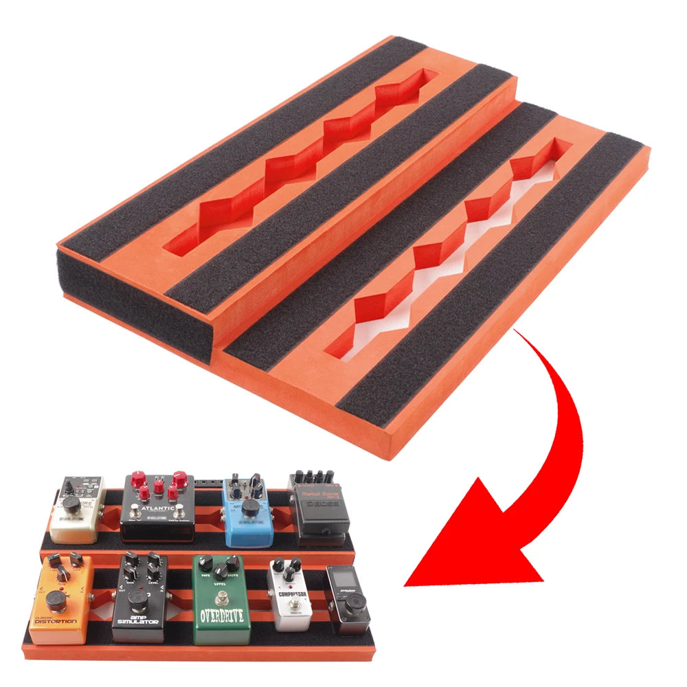 Guitar Effects Pedal Board Non-slip Guitar Pedal Board Portable Lightweight EVA Guitar Bass Pedalboard for Performances Quake