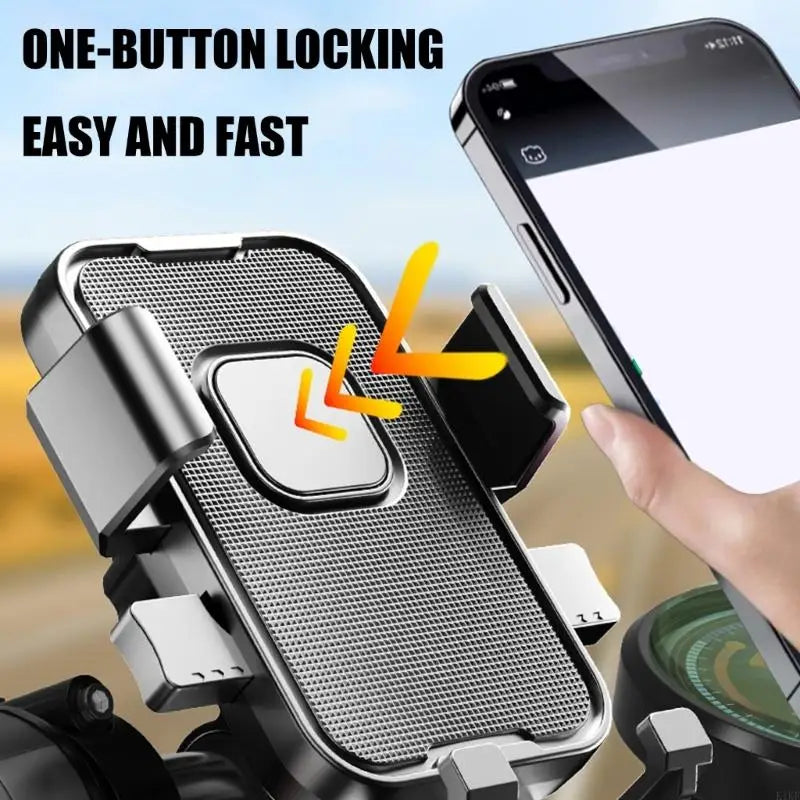 Motorcycle Handlebar/Rearview Mirror Phone Mount With Adjustable Sun Visors And Anti Shake Design For Scooter Navigation K1KF Quake