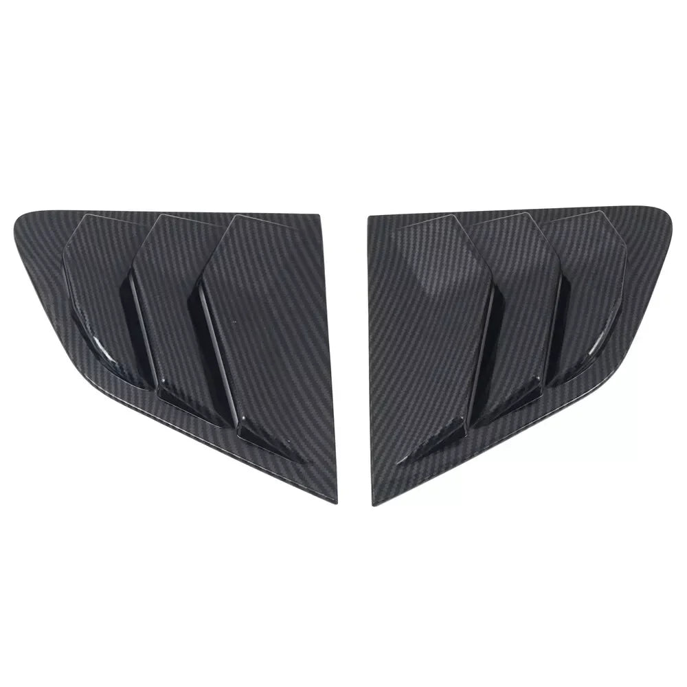 For Nissan Rogue Sport 2017-2021 Qashqai J11 2014-2021 Car Rear Louver Window Side Shutter Cover Trim Sticker Vent Scoop Carbon Quake Carbon