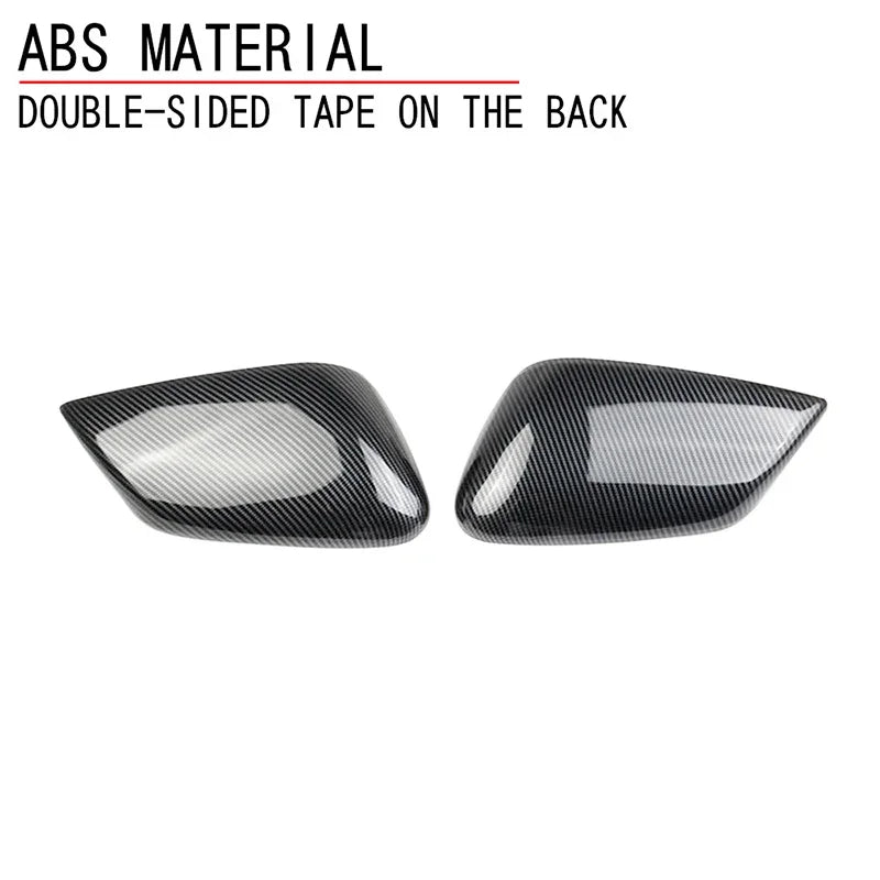 For KIA EV6 2022 2023 Car Rearview Side Mirror Cover Wing Cap Exterior Door Rear View Case Trim Carbon Fiber Look Sticker Auto Quake