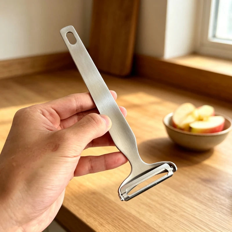 Stainless Steel Peeler, Kitchen Fruit Vegetable Peeling Tool Potato Apple Pear Melon Skin Remover Peeler for Household Use Quake