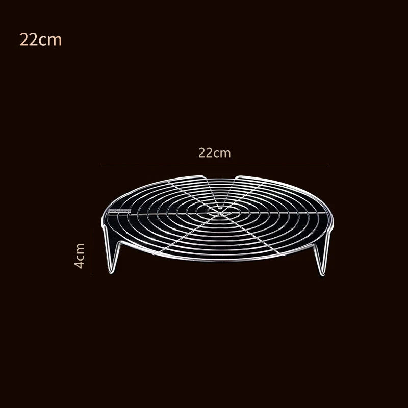 1pcs Stainless Steel Steamer Rack Multifunction Pot Steaming Tray Dumplings Eggs Grill Stand 16cm 18cm 20cm 22cm Quake H3-22cm