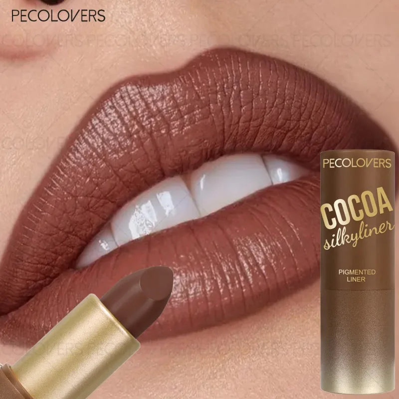 1pcs Multi-color Lipstick, Brown Lip Gloss,non-dry Lip Gloss, Waterproof and Long-lasting, Full and Charming Lips, Lip Cosmetics Quake