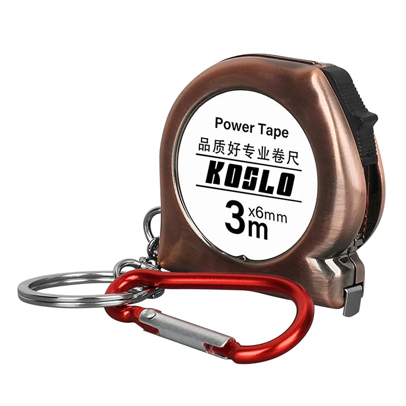 1Pcs Mini Measuring Tool 3 Meter Portable Tape Measure Delicate Household Retractable 300cm Measuring Tape Key Chain Quake Rose Gold