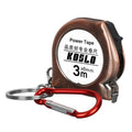 1Pcs Mini Measuring Tool 3 Meter Portable Tape Measure Delicate Household Retractable 300cm Measuring Tape Key Chain Quake Rose Gold