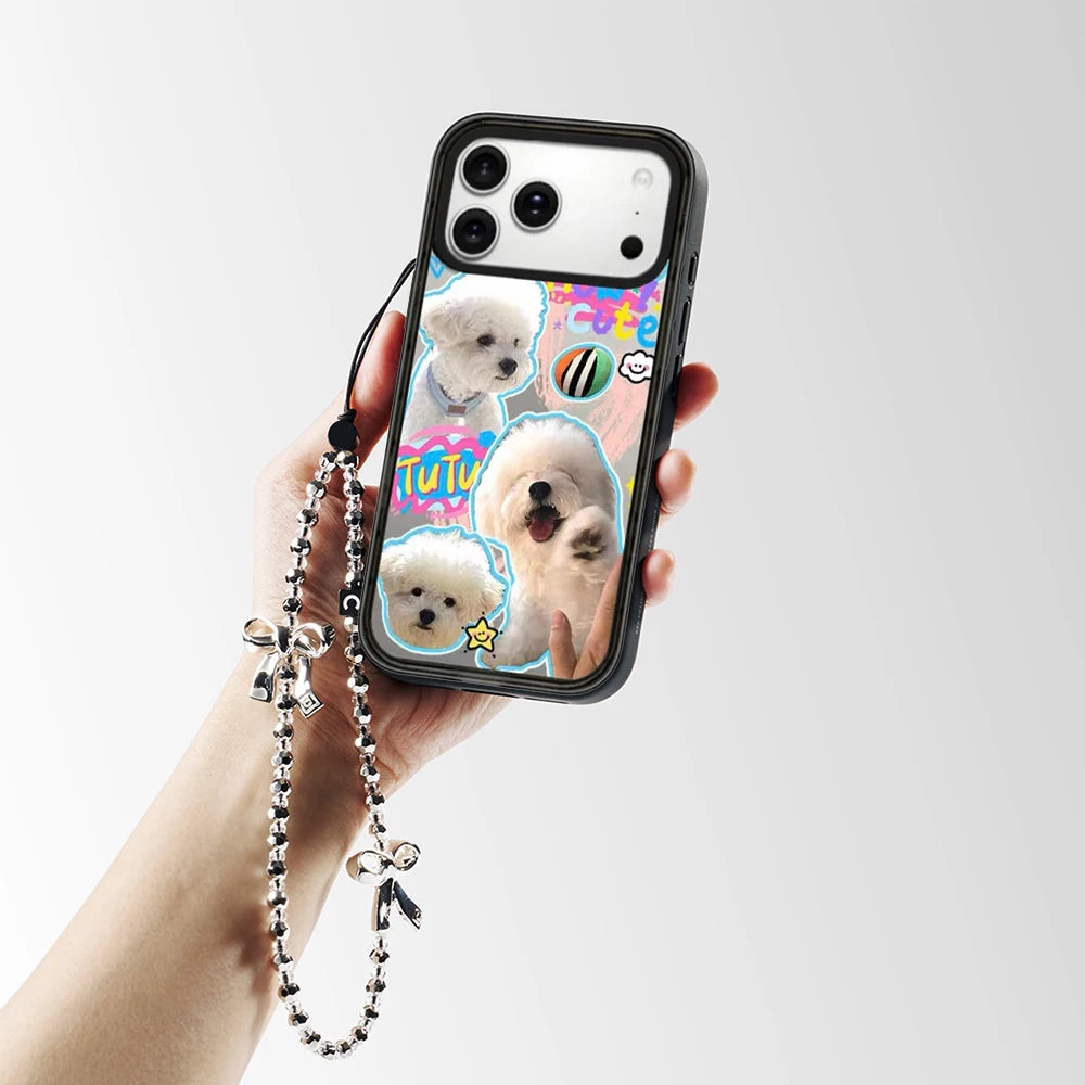 Puppy Love Cute Lovely Pattern Impact Magnetic Phone Case Cover for IPhone 14 15 16 17 18 Pro Max Case Quake