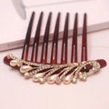 Women Crystal Hair Braiding Clip Elegant Vintage Hairpin Girls Elegant Rhinestone Hair Accessories Crystal Hairpins Barrettes Quake NO.4