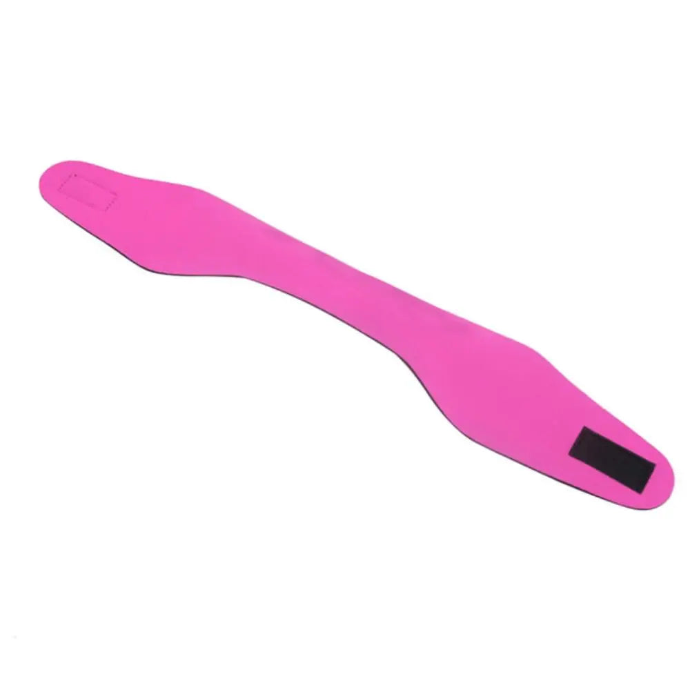 New Neoprene Swimming Ear Band Adjustable Multiple Colors Earplug Soft Waterproof Diving Headband Water Sports Quake Rose Red-L