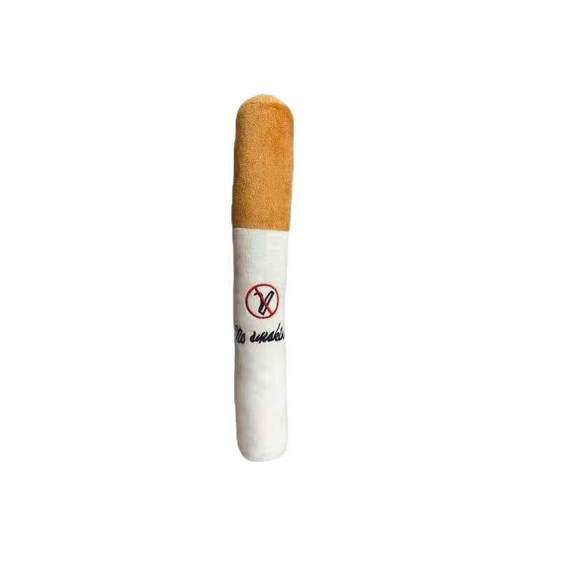 Voice Emitting Cigarettes Pet Plush Toys Cigar Shaped Hip-hop Simulation Funny Teeth Grinding Domineering Cats and Dogs Quake