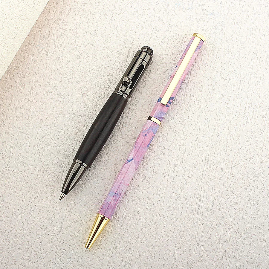 Premium Octagonal shape Metal Ballpoint Pen blue Ink Office Business Writing Ballpoint Pen School Student Stationery Gifts Quake 857 5- 2PCS