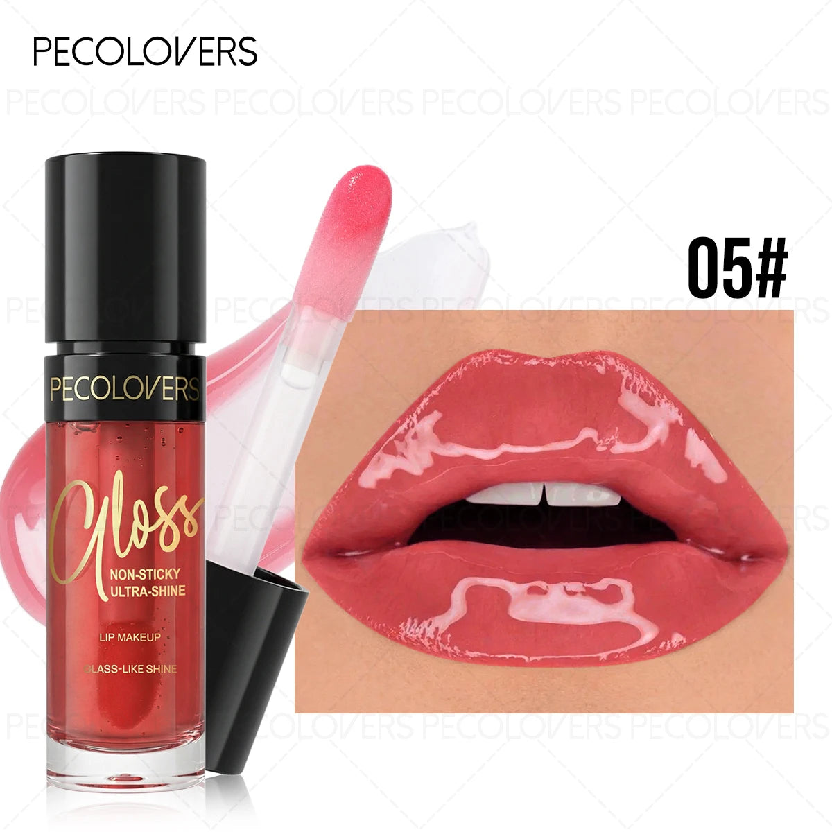 Moisturizing Colorful Lip Oil Lip Gloss, Shiny Lip Glaze Lip Gloss, Hydrating and Light Texture, Water Gloss Natural Finish Quake 05