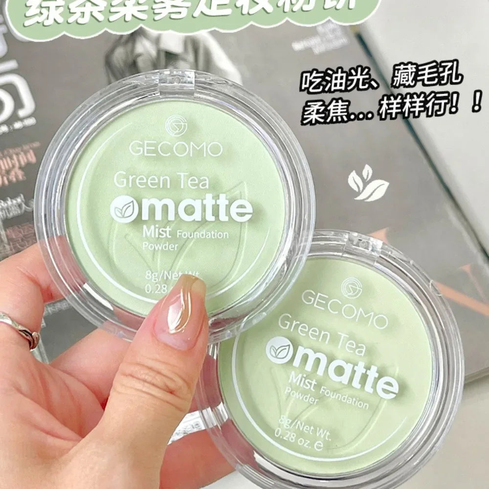 Green Tea Makeup Setting Powder Soft Mist Matte Loose Powder Long-Lasting Obedient Concealer Waterproof Brightening Quake