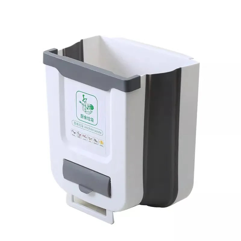 Kitchen Folding Trash Can Wall Mounted Trash Can Kitchen Cabinet Door Mounted Trash Can Folding Trash Can for Vehicles Quake