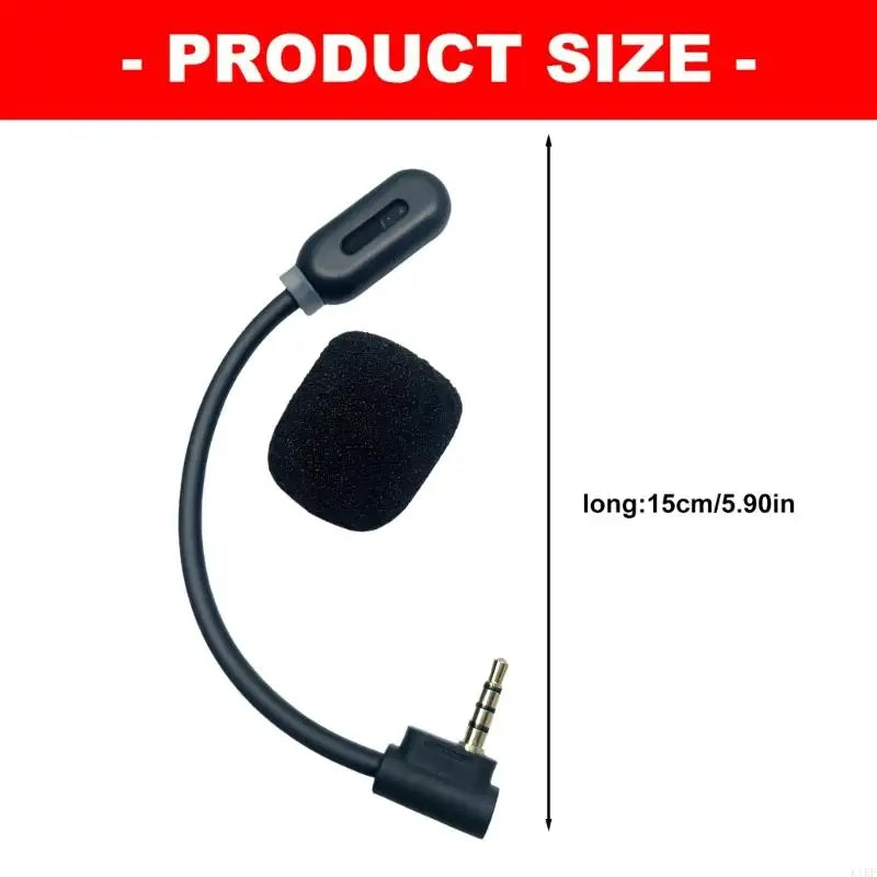 Plugs In Gaming Headsets Mic Replacement with 3.5Mm Connectors, Bendable Microphones Arm and Foam Windscreen K1KF Quake