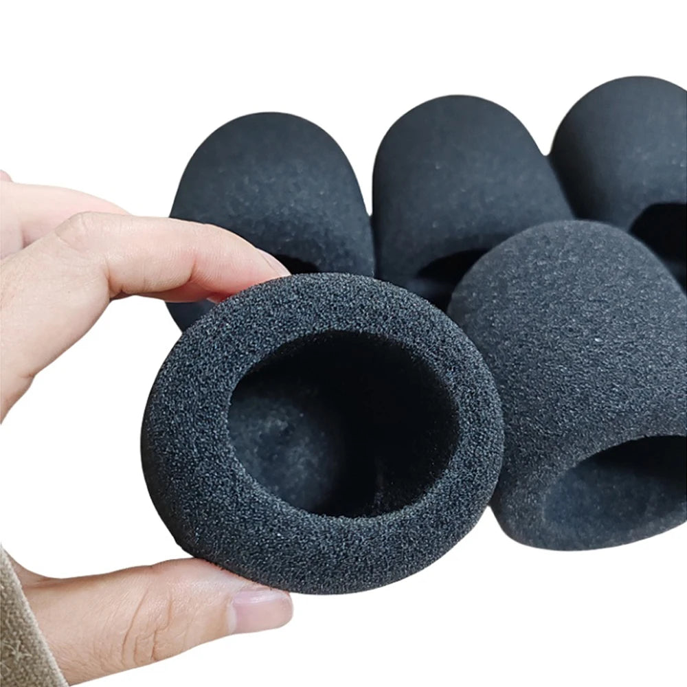 6pcs Microphone Cover High Density Mic Windscreen Sponge Foam For Most Standard Microphones Quake