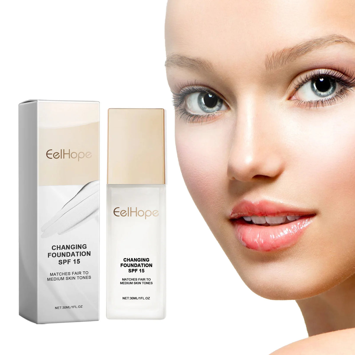 EELHOPE Hydrating Liquid Foundation for Women Moisturizing Natural Lightweight Coverage Makeup Essential Base Gift for Mothers Quake