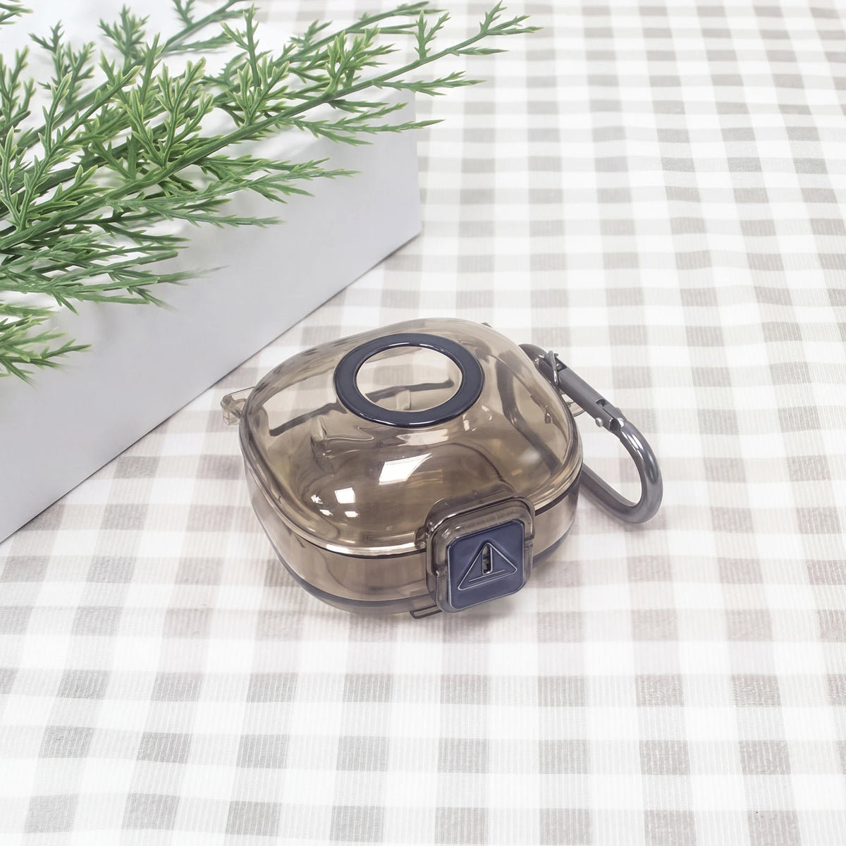 For Soundcore P40i Earbuds Case Transparent TPU Snap Buckle Dustproof Charging Box Cover Carabiner Clip Quake
