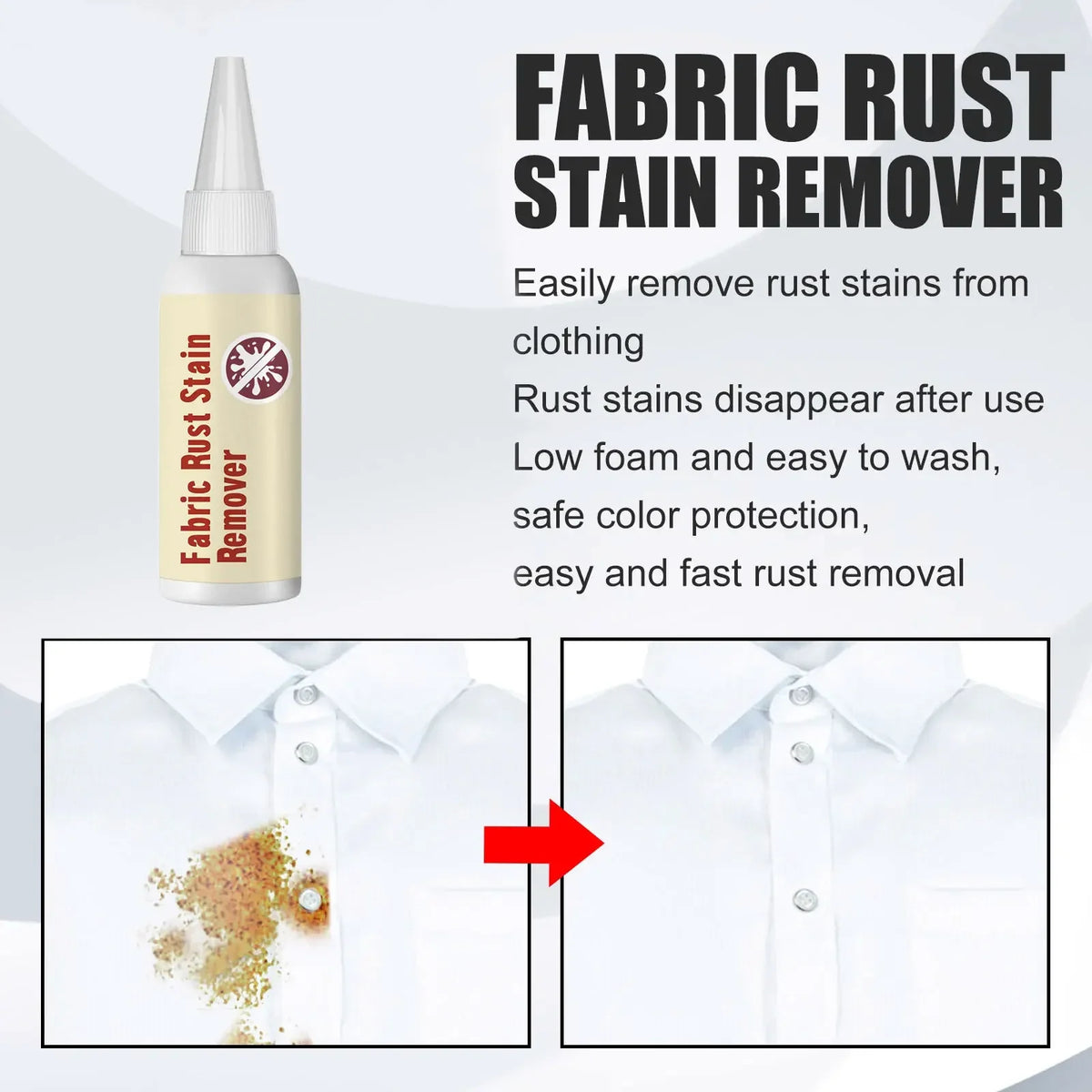 Fabric Rust Stain Remover Clothes Rusts Remover Waterless Clothing Cleaning Effective Decontamination Clothes Cleansing Agent Quake
