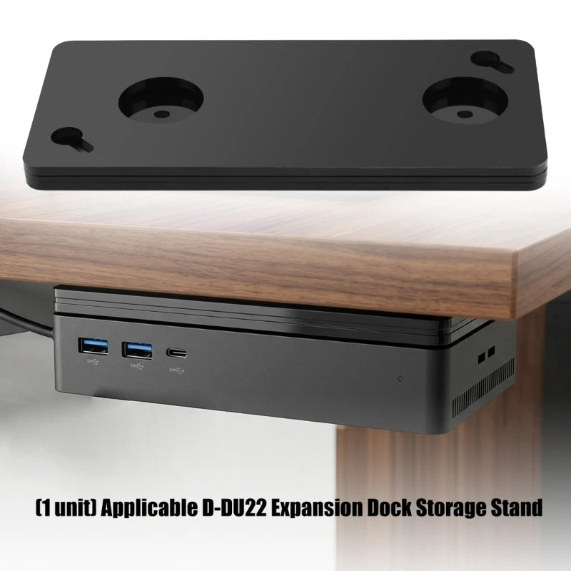 Acrylic DU22 Dock Holder Plate with Included Hardware for Fixed Desk Mounting, Home Office Cable Routing, and Office Desk K1KF Quake CN