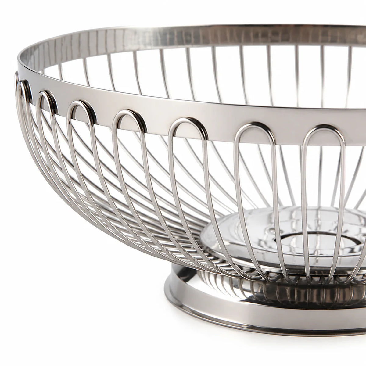 Stainless Steel Fruit Basket, Round Draining Colander for Kitchen Counter Quake