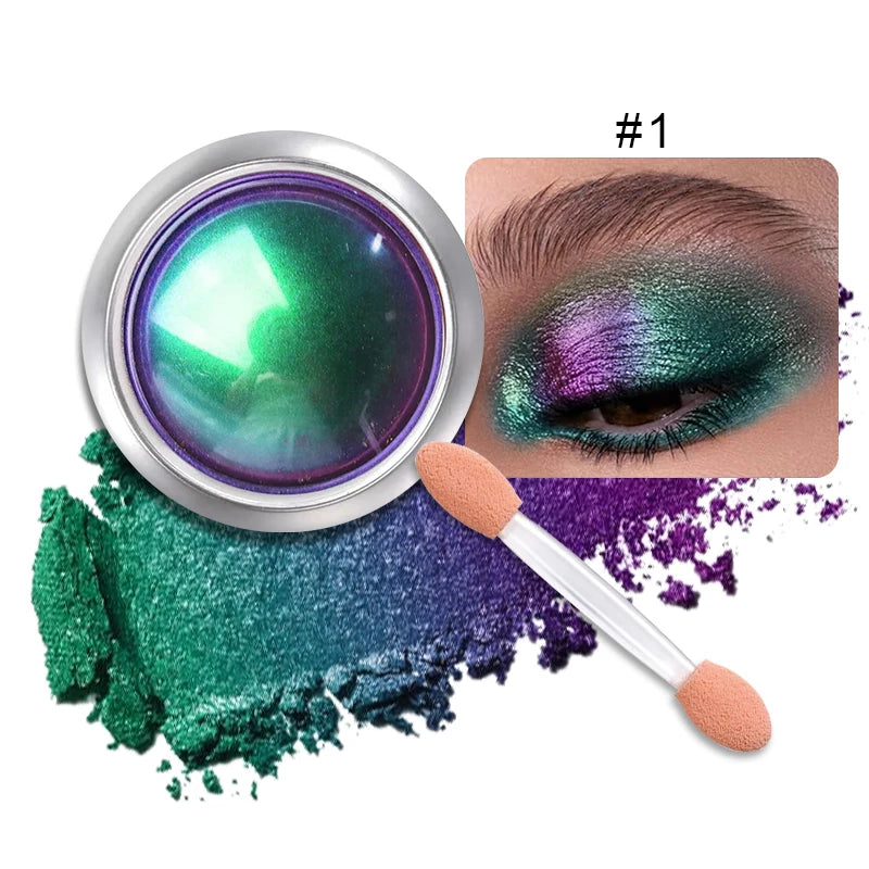 High-Pigmented MultiChrome Eyeshadow Powder MultiChrome Shifting Pigments Duochrome Chameleon Eyeshadow Infinite Chrome Powder Quake 01