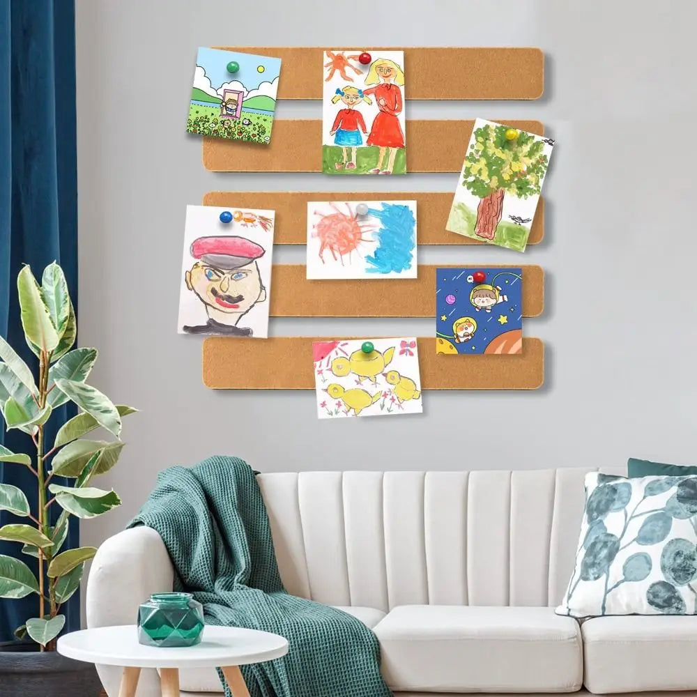 Cork Material Self Adhesive Cork Board Self Adhesive Removable Hanging Thumbtacks Board Frameless Cork Wall Tiles Quake