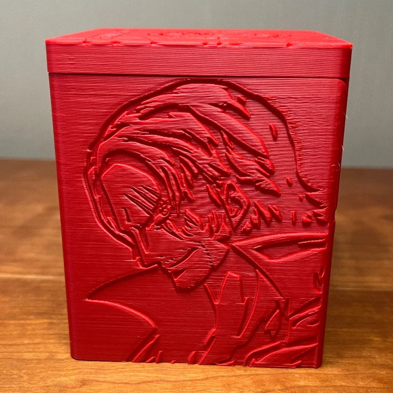 New One Piece Red Haired Shanks Deck Box 3D Printed Eco Resin Embossed Card Storage Box Lifting Tray Desktop Decor Anime Gift Quake