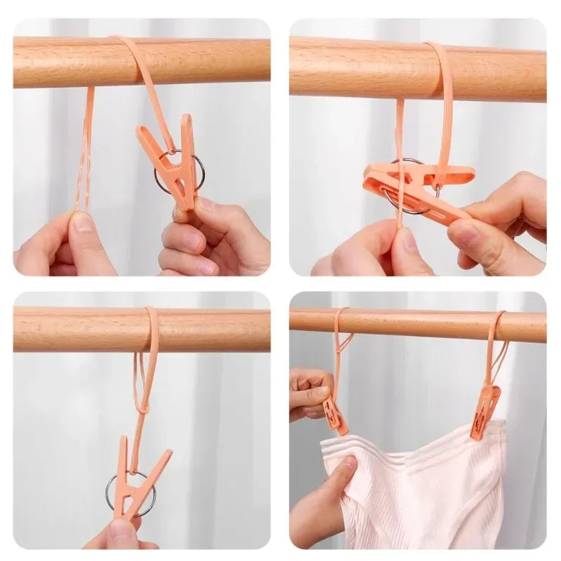 30/1PCS Windproof Laundry Clip Clothes Hanger Hook Non-Slip Drying Clip Plastic Bra Socks Quilt Clip Clothing Hanging Clamp Pegs Quake