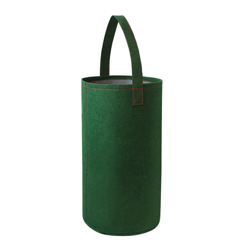 Plant Felt Hanging Tomato Grow Bag Plant Pot Upside Down Planter Multi-Function Quake green